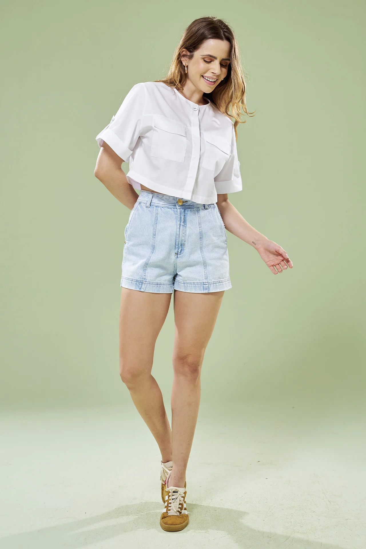SHORT CINTURA ALTA JUDITH FL - Imagem 2
