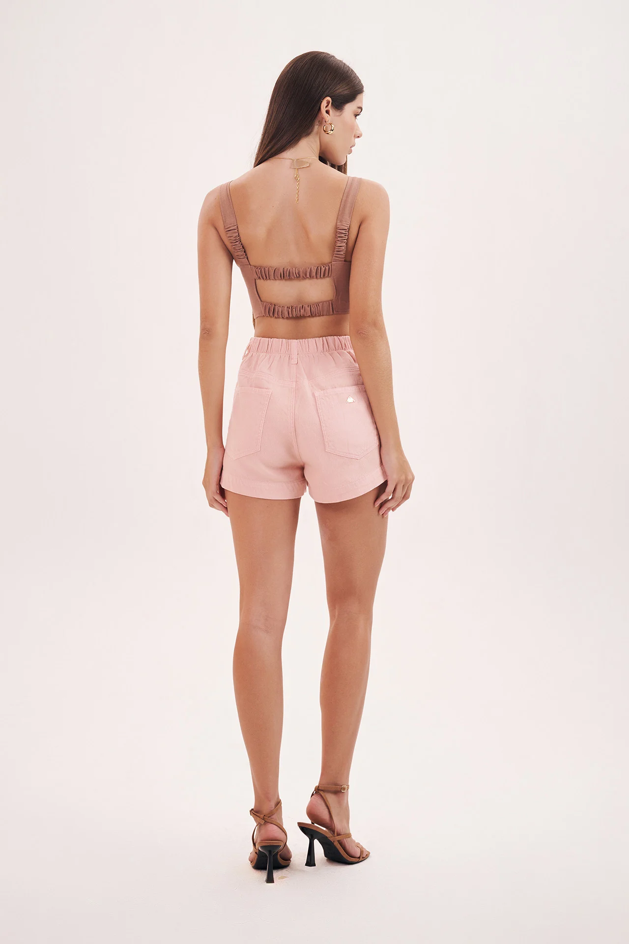 SHORT COM ELASTICO PAULA FL - Imagem 4